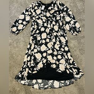 Torrid midi floral wrap style dress